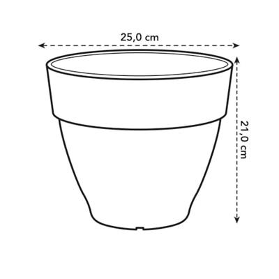 Elho pot vibia campana rond D25cm - terra - thumbnail