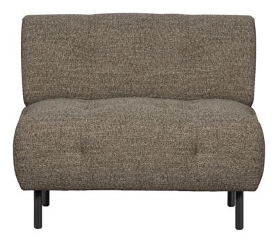 WOOOD Fauteuil 'Lloyd' Geweven stof, kleur Donkerbruin Melange