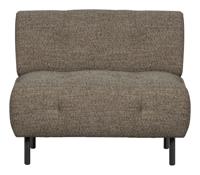 WOOOD Fauteuil 'Lloyd' Geweven stof, kleur Donkerbruin Melange - thumbnail