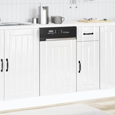 Vaatwaspaneel Lucca bewerkt hout hoogglans wit