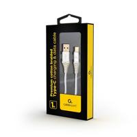 Gembird CC-USB2B-AMCM-1M-BW2 USB 2.0 kabel (USB A USB C, 1,8 m) zilver/wit - thumbnail