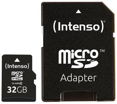 Intenso Premium microSDHC-kaart 32 GB Class 10, UHS-I Incl. SD-adapter Intenso Premium microSDHC-kaart 32 GB Class 10, UHS-I Incl. SD-adapter