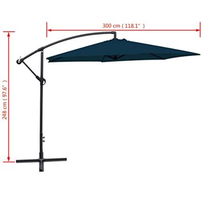 VidaXL Zweefparasol 3 m blauw VidaXL Zweefparasol 3 m blauw