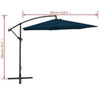 Zweefparasol 3 m blauw - thumbnail