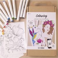 Creativ Company Starter hobbyset inkleuren, tekenstift, 1 doos - thumbnail