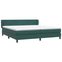 Boxspringbed met matrassen 180x220 cm fluweel donkergroen - thumbnail