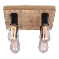 Freelight Plafondlamp Lenero 4 Lichts 40 x 40 cm hout zwart - thumbnail