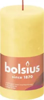Bolsius stompkaars rustiek shine 6.8x13cm sunny yellow - thumbnail