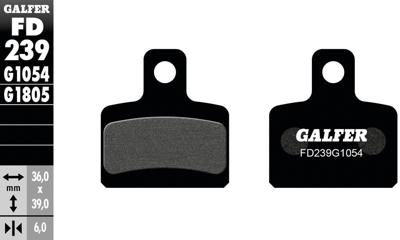 GALFER remblokken "fd239" brake pad fd139 g1054 organic standard