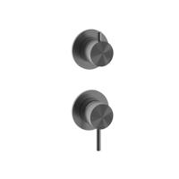 Hotbath Archie Inbouw mengkraan met 2-weg omstel BGP Geborsteld Gunmetal PVD AR029BGP - thumbnail