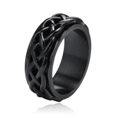 Mendes Ring voor Mannen - Celtic Band Black-21.5mm Mendes Ring voor Mannen - Celtic Band Black-21.5mm