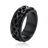 Mendes Ring voor Mannen - Celtic Band Black-21.5mm - thumbnail