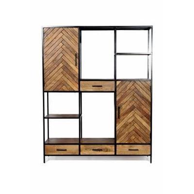 Livingfurn Opbergkast 'Brooklyn' Mangohout, 200 x 160cm