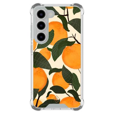 Samsung Galaxy S23 shockproof hoesje - Orange garden Samsung Galaxy S23 shockproof hoesje - Orange garden