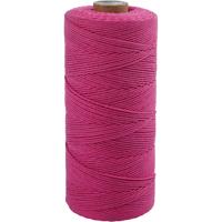 Creativ Company Macramé koord, l: 315 m, dikte 1 mm, dunne kwaliteit 12/12, roze, 220 gr/ 1 bol - thumbnail