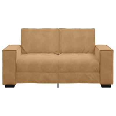 Tweezitsbank 120 cm fluweel bruin