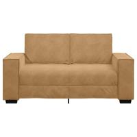 Tweezitsbank 120 cm fluweel bruin - thumbnail