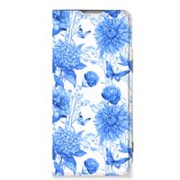 Smart Cover voor OnePlus Nord 2T Flowers Blue - thumbnail