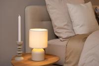 Lucide WOOLLY - Tafellamp - Ø 16 cm - 1xE14 - Beige - thumbnail