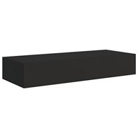 VidaXL Wandschap met lade 60x23,5x10 cm mdf zwart - thumbnail