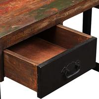 Bureau met 2 lades 120x50x76 cm massief gerecycled hout - thumbnail
