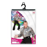 Holografische blouse zilver - thumbnail