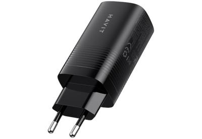 Havit UC20 - GaN 65 W reislader met drie poorten, zwart
