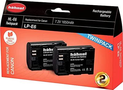 Hähnel Fototechnik HL-E6, 2er Camera-accu Vervangt originele accu LP-E6 7.2 V 1650 mAh