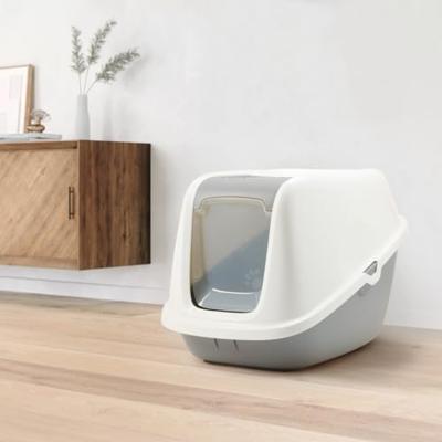 SAVIC KATTENBAK NESTOR GIANT WIT / LICHTGRIJS 75,5X56X55,5 CM SAVIC KATTENBAK NESTOR GIANT WIT / LICHTGRIJS 75,5X56X55,5 CM