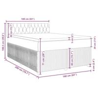 Boxspring met matras fluweel roze 160x200 cm - thumbnail