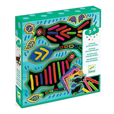 Art Kuna en zachte chenilledraden DJECO groen