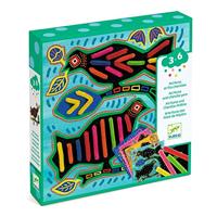 Art Kuna en zachte chenilledraden DJECO groen - thumbnail