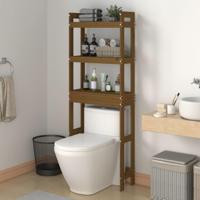 VidaXL Toiletrek 63x26x171 cm massief grenenhout honingbruin - thumbnail