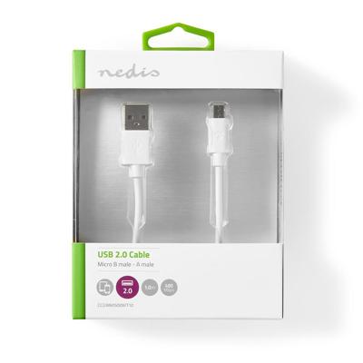 USB 2.0-Kabel | A Male - Micro-B Male | 1,0 m | Wit