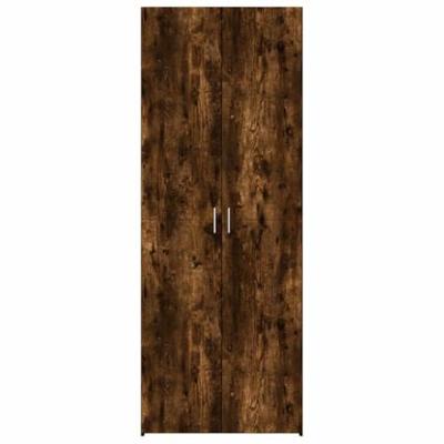 Hoge kast 70x42,5x185 cm bewerkt hout gerookt eikenkleurig