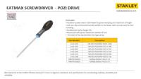 Stanley FMHT0-62625 FatMax Bolster Schroevendraaier PZ3 x 150mm - thumbnail