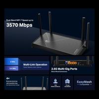 TP-Link BE3600 Dual-band WLAN-router, draadloos, tot 3,6 Gbit/s, 2,5 G multi-gigabit aansluitingen, MLO, games en streaming, EasyMesh compatibel, eenvoudige configuratie - thumbnail