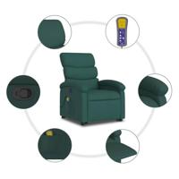 Sta-op-massagestoel verstelbaar stof donkergroen - thumbnail
