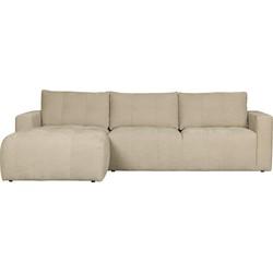 vtwonen Loungebank 'Bar' Links, Washed look, kleur Zand