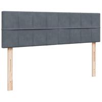 Ottoman bed met matras 140x200cm fluweel donkergrijs - thumbnail