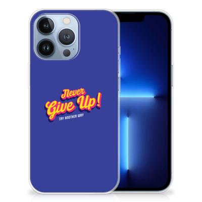 Apple iPhone 13 Pro | Siliconen hoesje | met naam Never Give Up