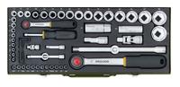 Proxxon Industrial 23040 Dopsleutelset Metrisch 1/4 (6.3 mm), 1/2 (12.5 mm) 56-delig - thumbnail