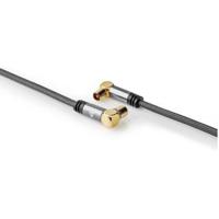 Coaxkabel 100 dB | IEC (Coax) Male - IEC (Coax) Female | Gun Metal Grey | Gevlochten kabel - thumbnail