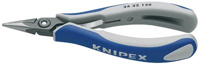 Knipex 34 22 130 Platte rondbektang Elektronica en fijnmechanica Recht Chroom-vanadium kogellagerstaal 135 mm