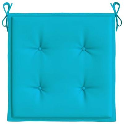 VidaXL Tuinstoelkussens 4 st 50x50x4 cm stof turquoise - thumbnail