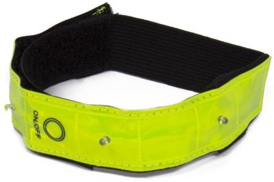 Benson LED armband reflecterend fluor met ledjes - 5700331