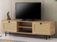 Tv-meubel BEGUIN 2 deuren 180 cm eik - thumbnail