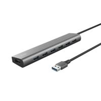 Trust Halyx 7-poorts USB-A Hub USB Hub Zilver - thumbnail