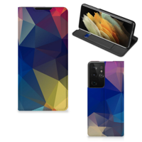 Samsung Galaxy S21 Ultra Stand Case Polygon Dark - thumbnail