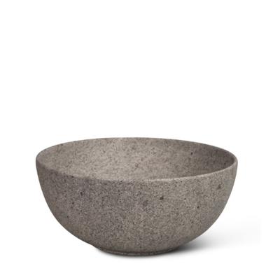 Waskom Globo T-Edge Rond 37x16 cm Zonder Overloop Peperino Grigio Globo